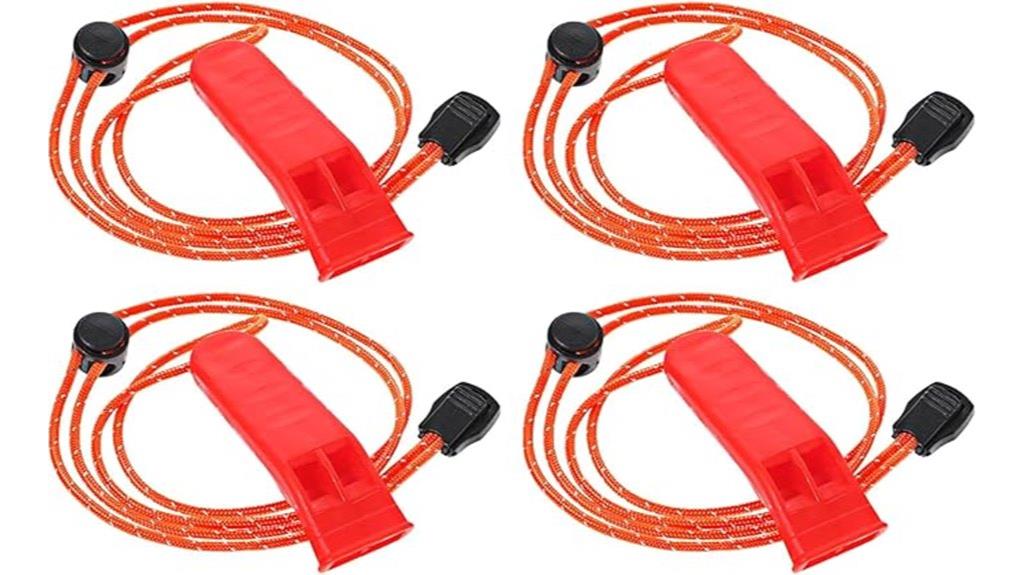 emergency whistles with lanyards