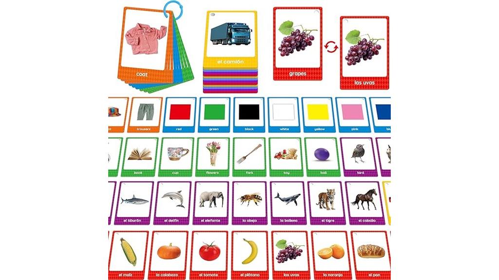 english spanish vocabulary flash cards