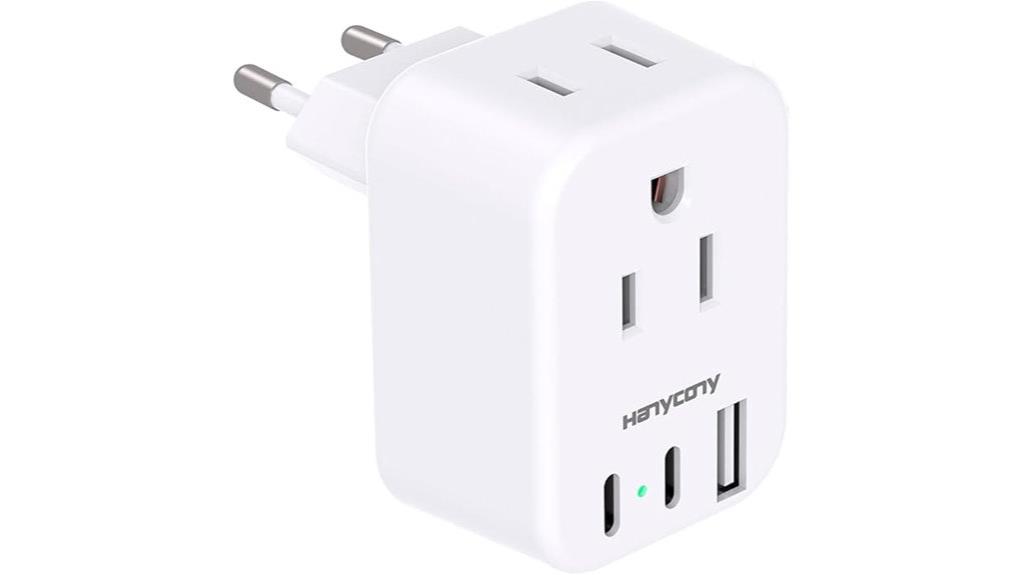 european travel adapter with usb