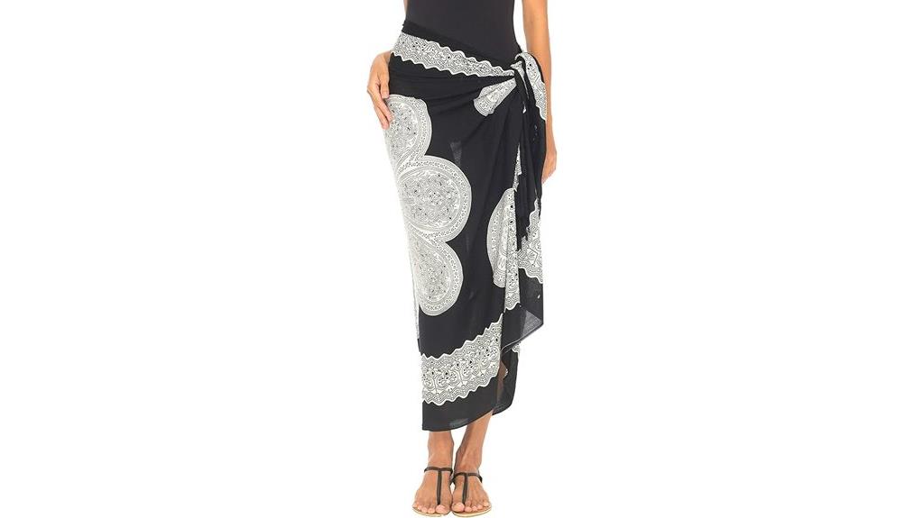 floral sarong with coconut