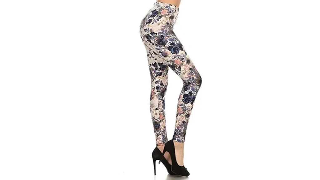 floral space print leggings