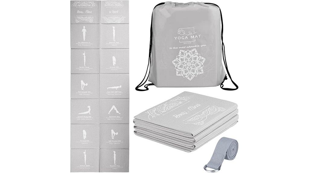 foldable non slip yoga mat