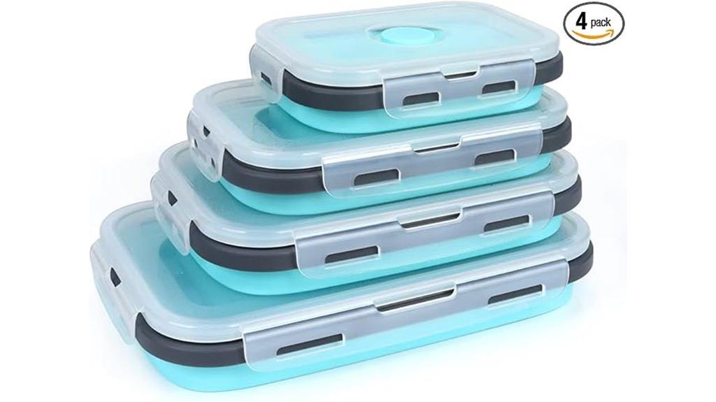 four piece silicone storage set