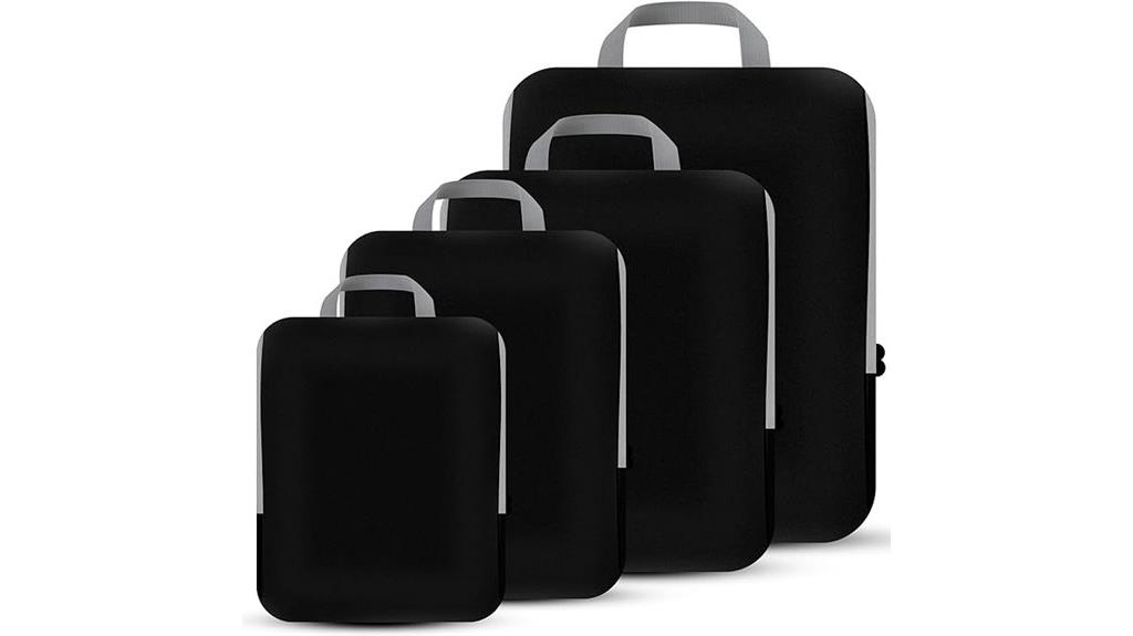 four piece travel packing cubes