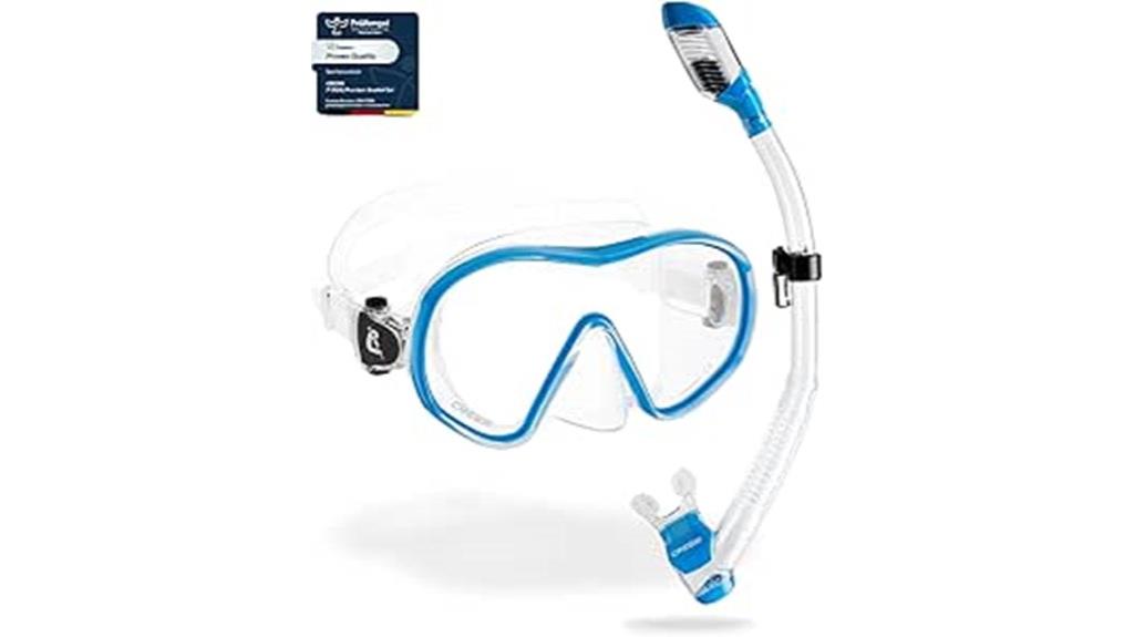 frameless snorkel mask set