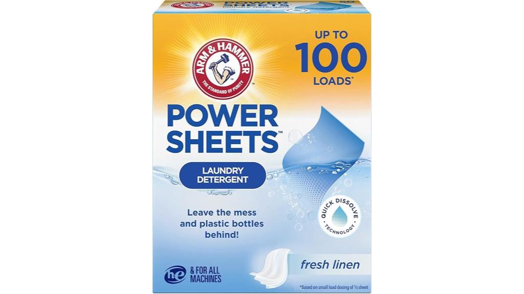 fresh linen laundry detergent sheets
