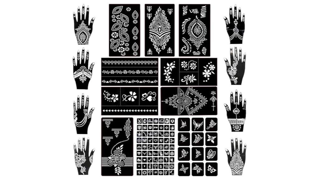 henna stencil kit package