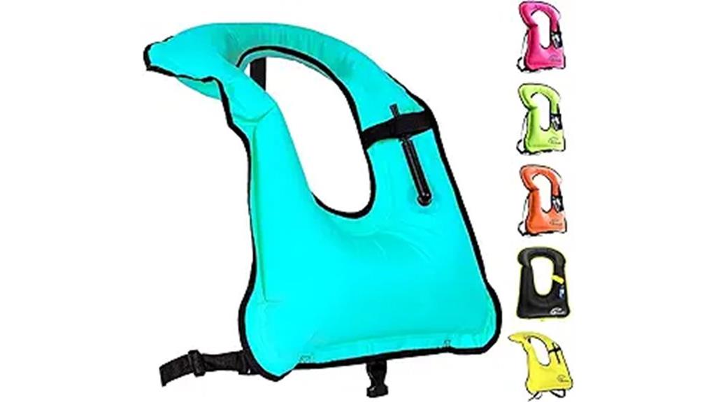 inflatable adult snorkel vest