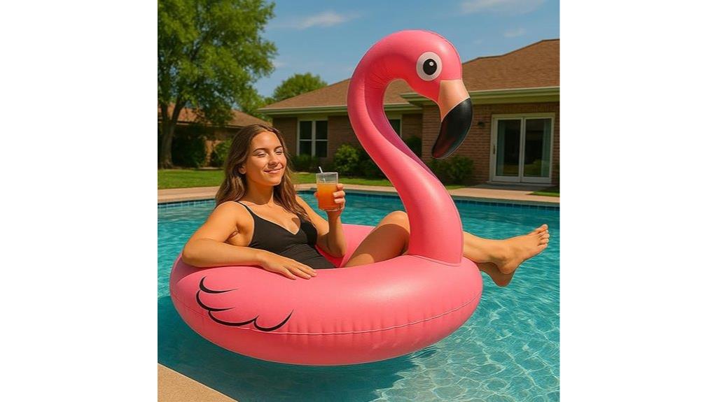 inflatable flamingo pool float