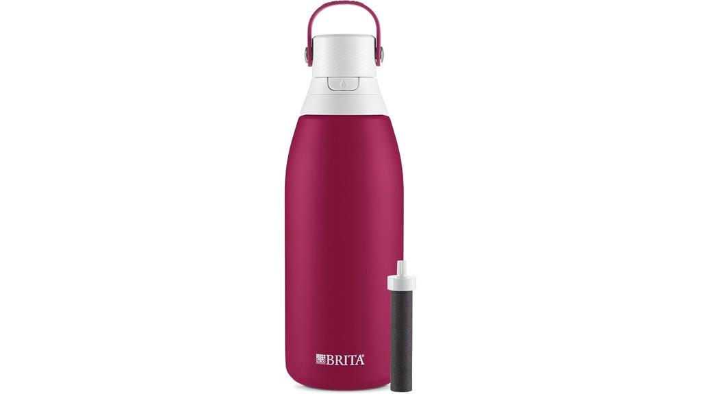 insulated filtered water bottle