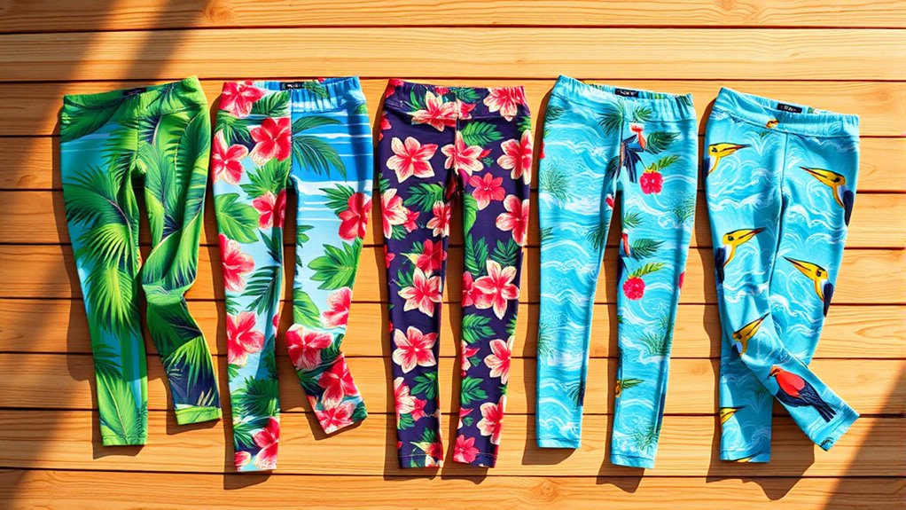 island print leggings for women