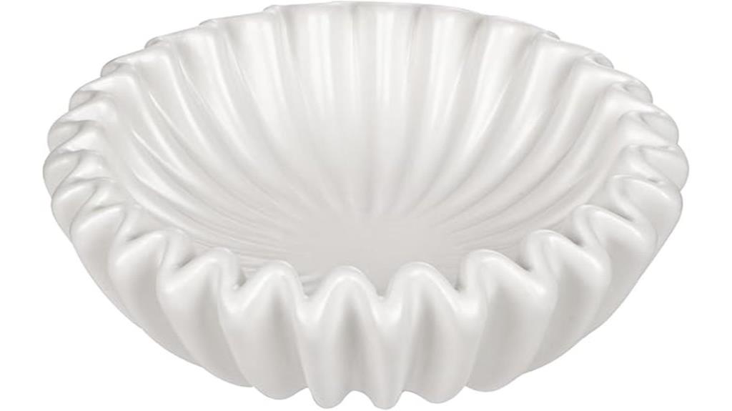 ivory ceramic decorative bowl