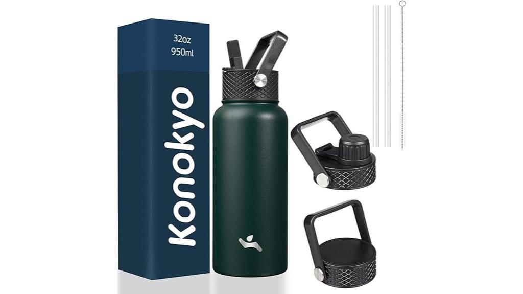 large green insulated bottle