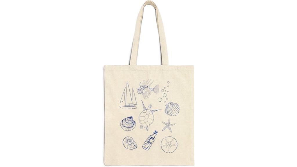 large seashell tote bag