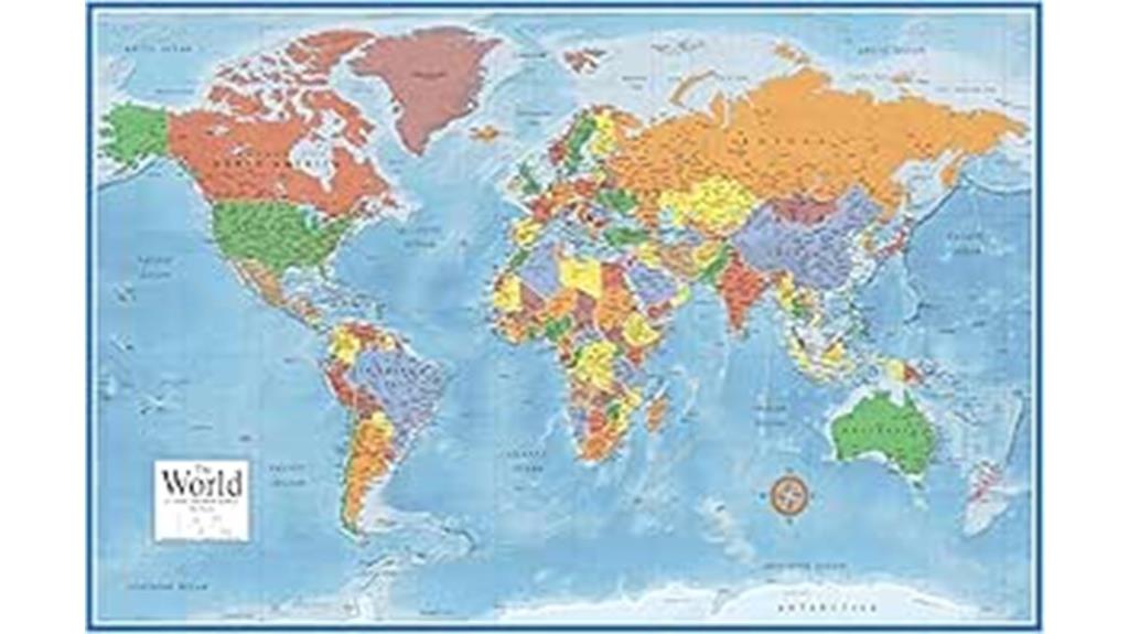 large world map poster