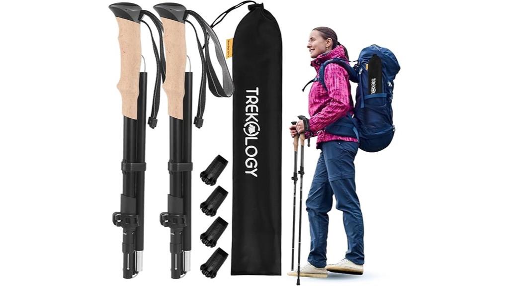 lightweight adjustable trekking poles