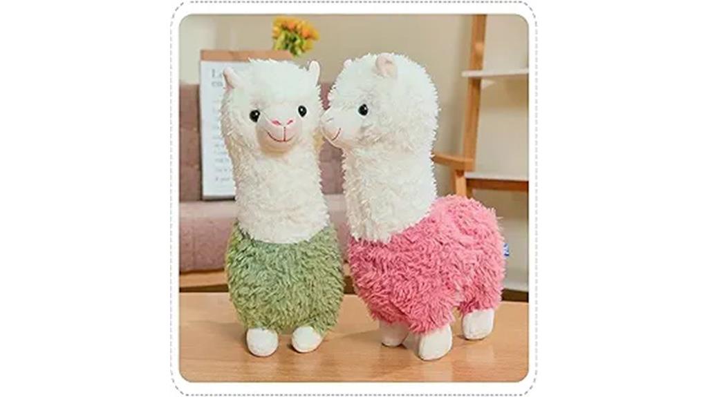 llama plush toy duo