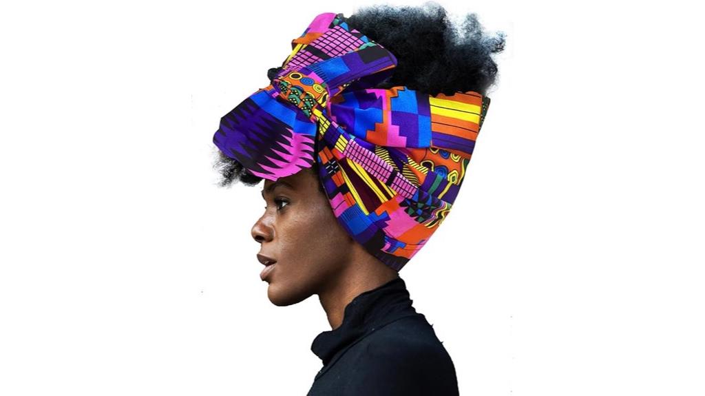 long wax print headscarf
