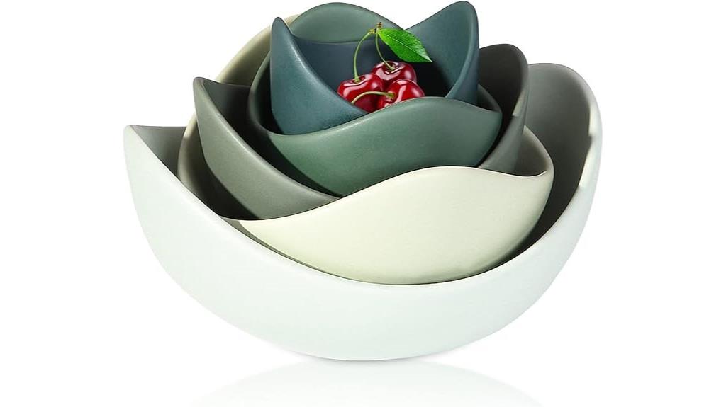 lotus shaped salad bowls