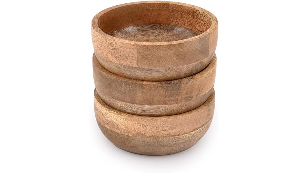 mango wood snack bowl