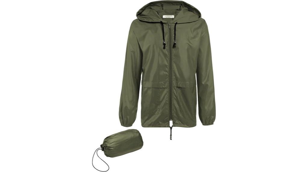 men s packable waterproof raincoat