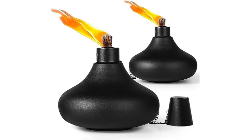 metal table torch set