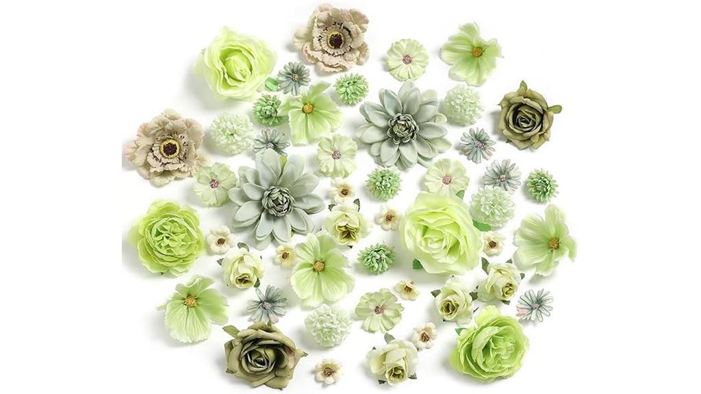 mini faux flower heads