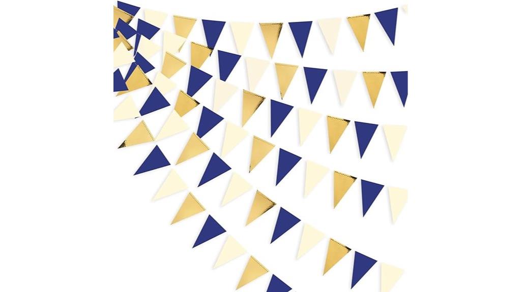 navy blue gold beige banner