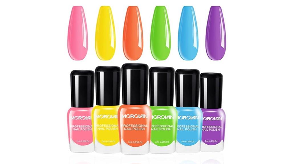 neon nail polish set