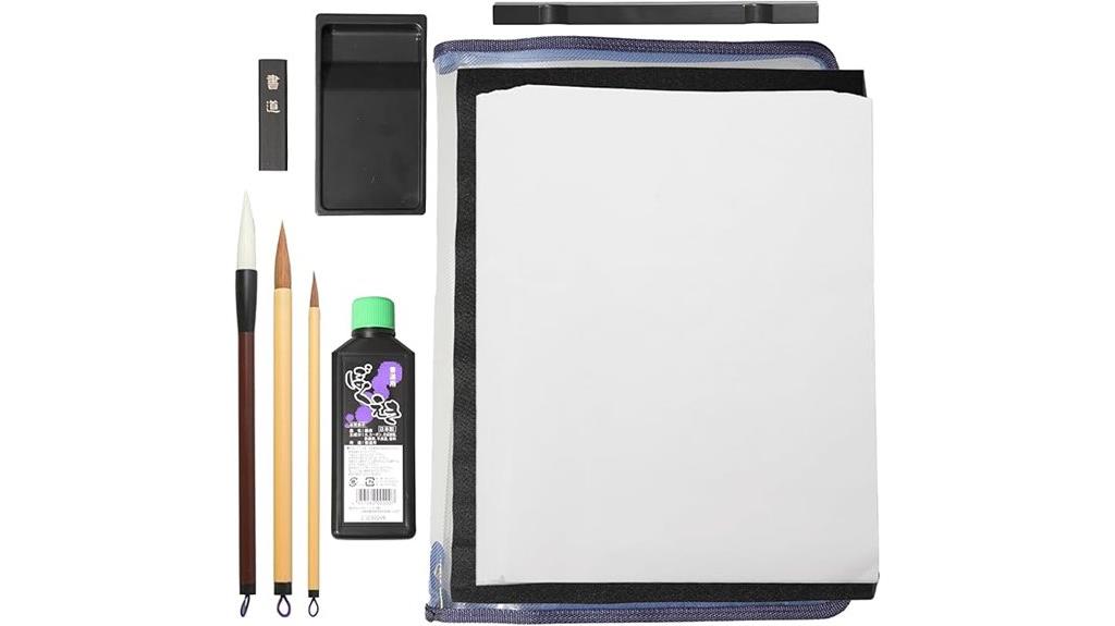 nine piece japanese calligraphy kit