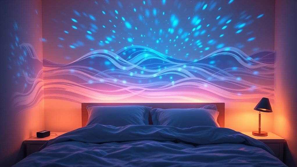 ocean wave night lights