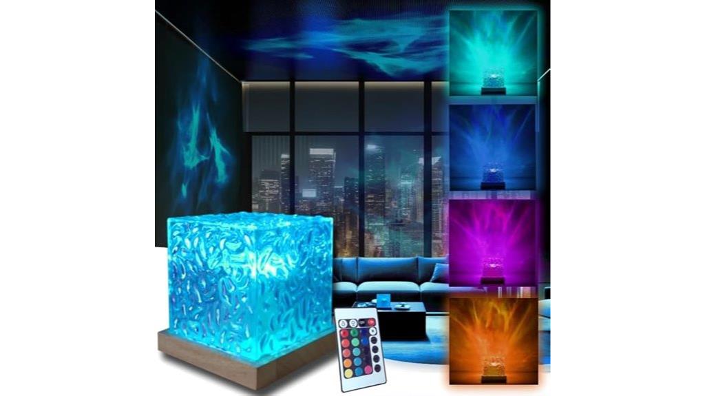 ocean waves aurora projector