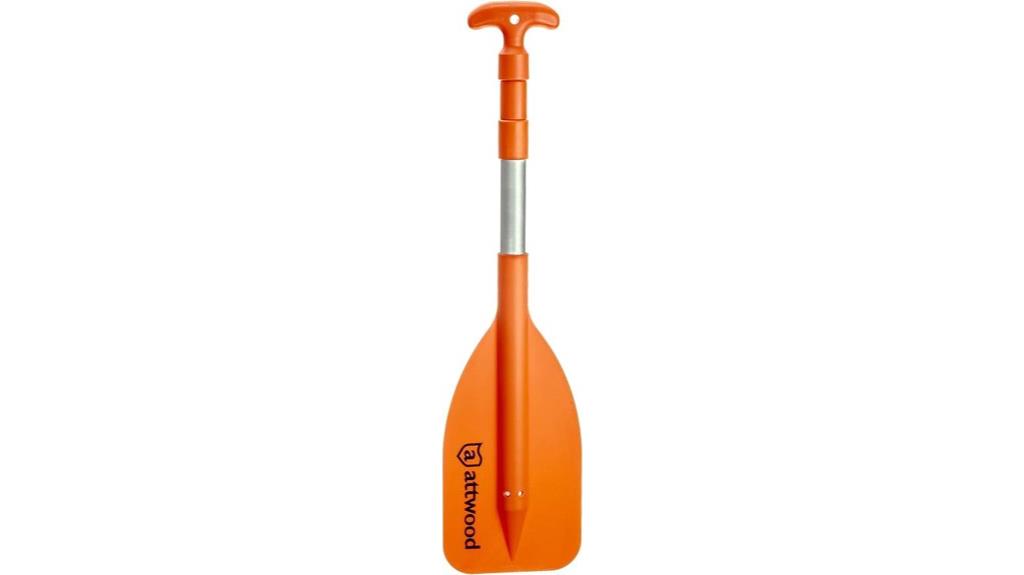 orange telescoping boat paddle