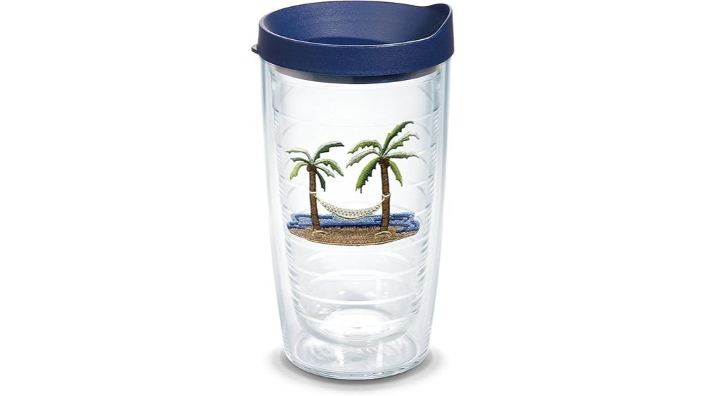 palm tree hammock tumbler