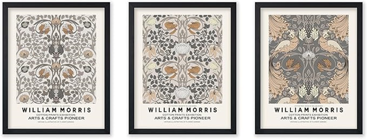 peacock flower print poster