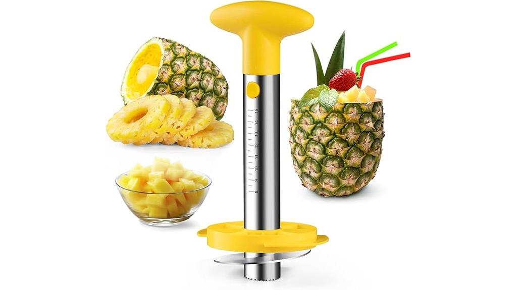 pineapple coring and slicing