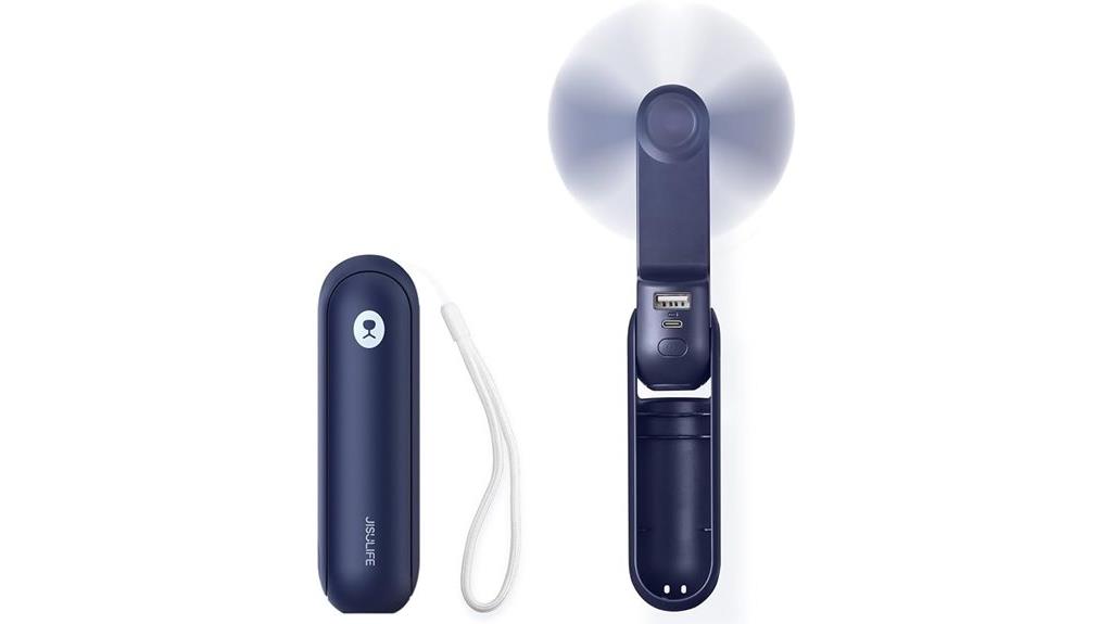 portable rechargeable hand fan