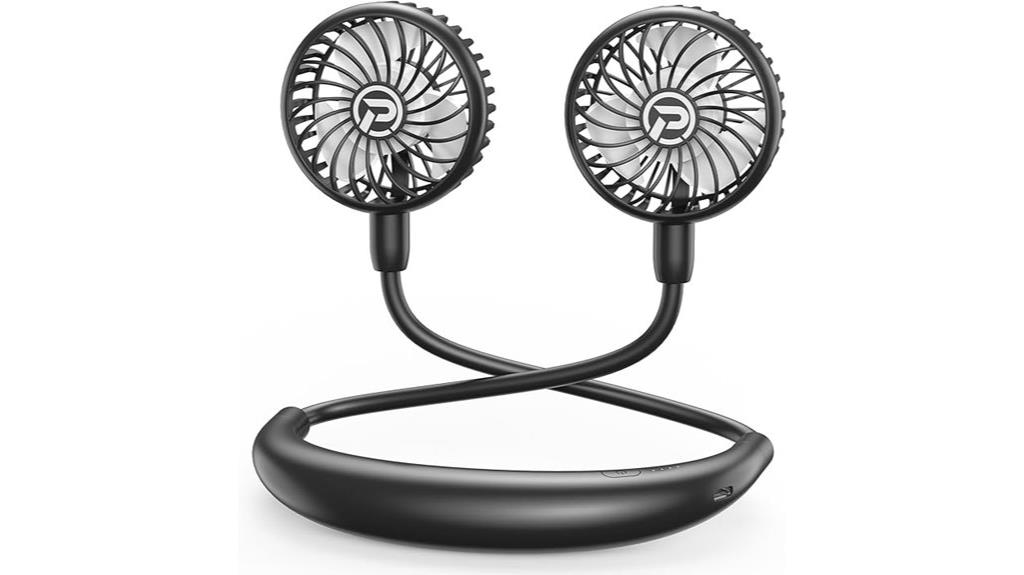 portable rechargeable neck fan