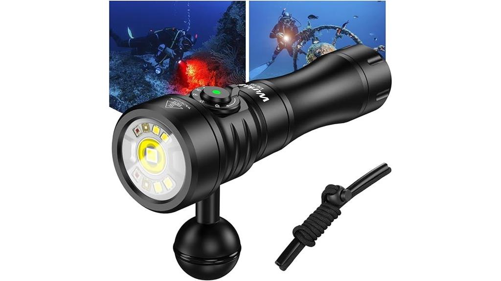 powerful rechargeable underwater dive light