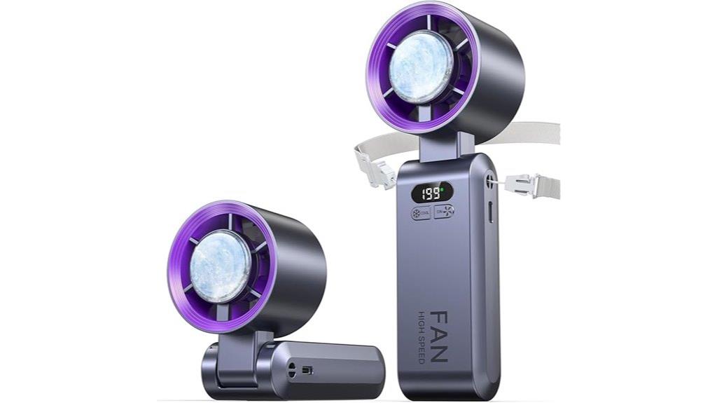 rechargeable portable fan with cooler