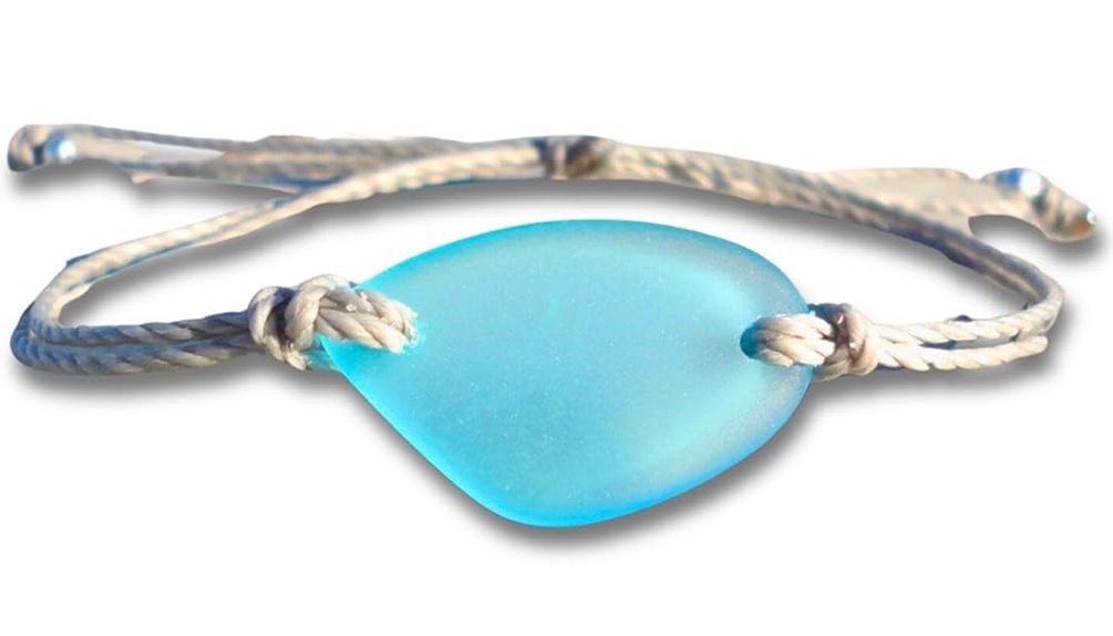 recycled sea glass bracelet
