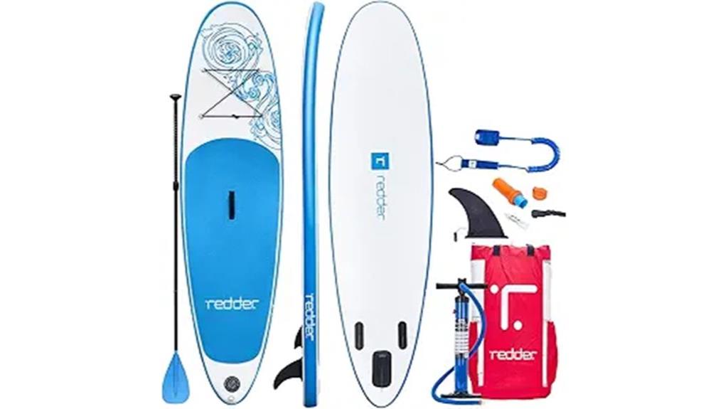 red inflatable vortex paddleboard