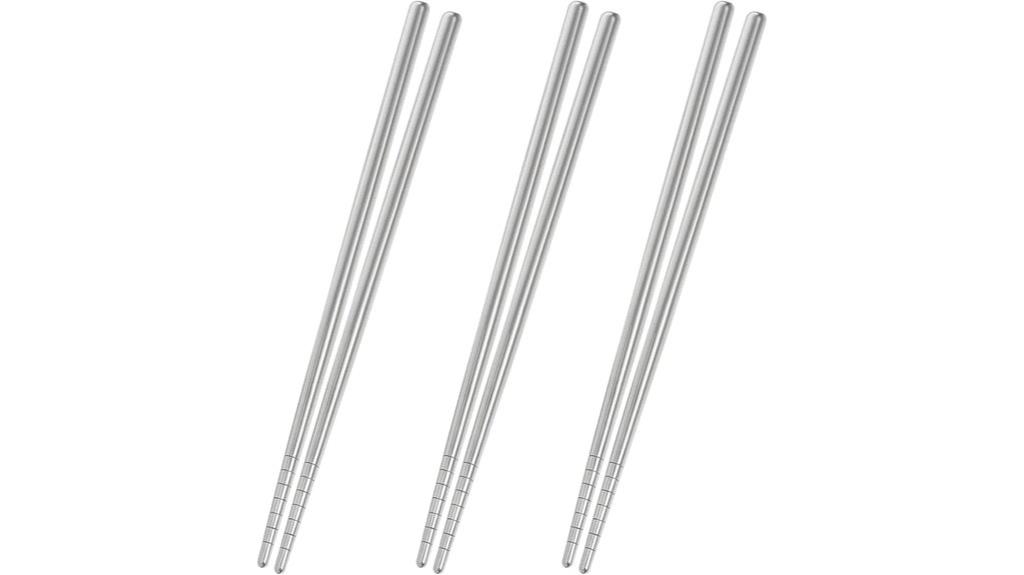 reusable titanium chopstick set