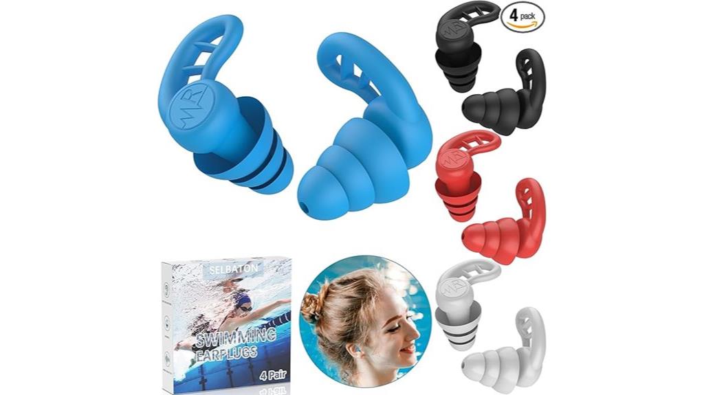 reusable waterproof silicone earplugs