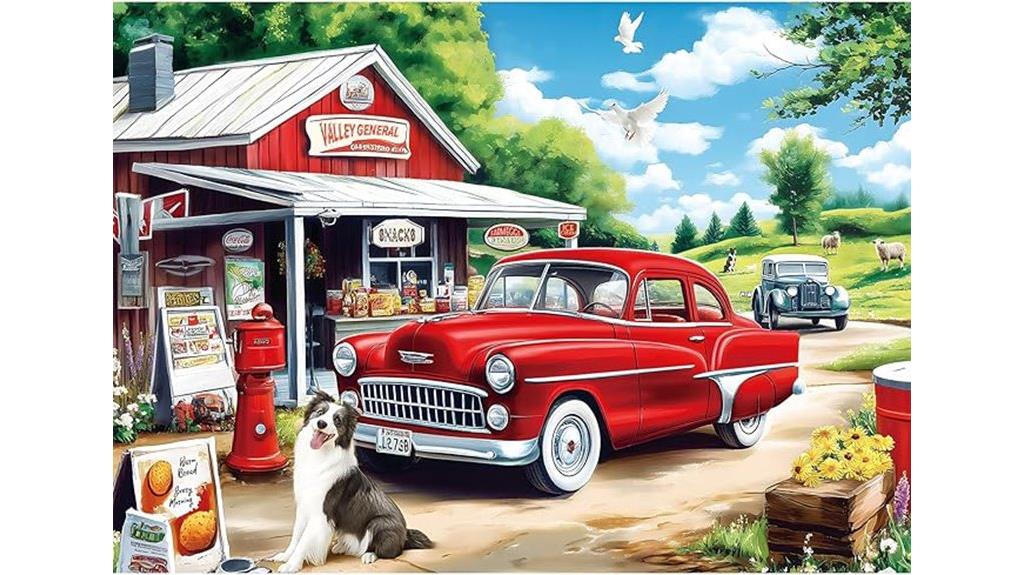rustic village scene puzzle