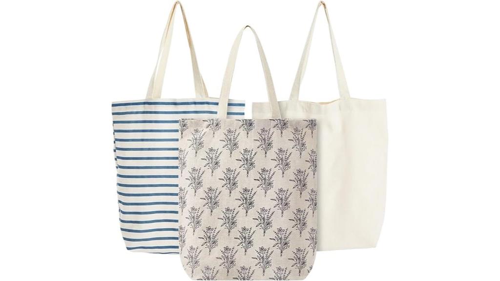 set of three tote bags