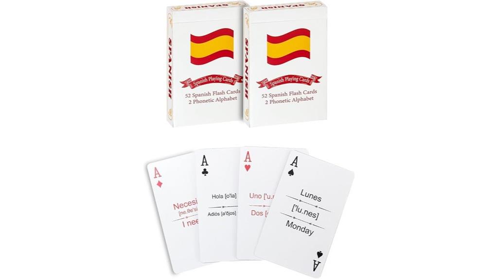 spanish card and flash sets