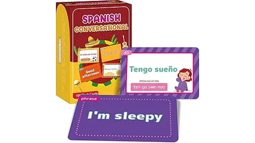 spanish conversational phrase flash cards