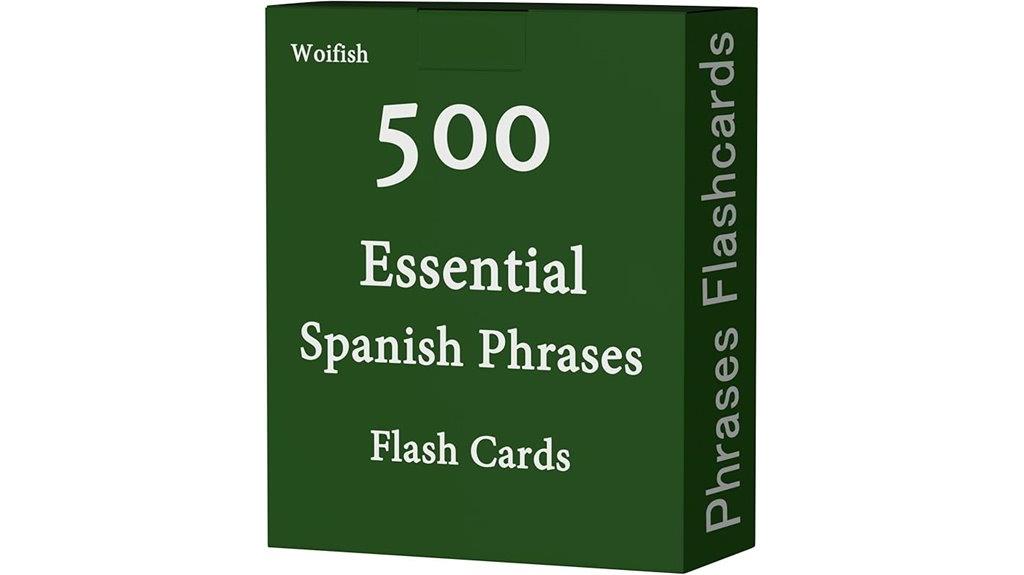 spanish phrase flash card set