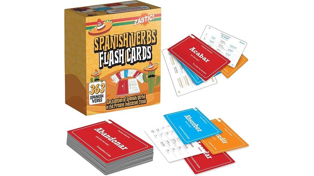 spanish verb flash cards